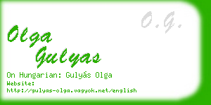 olga gulyas business card